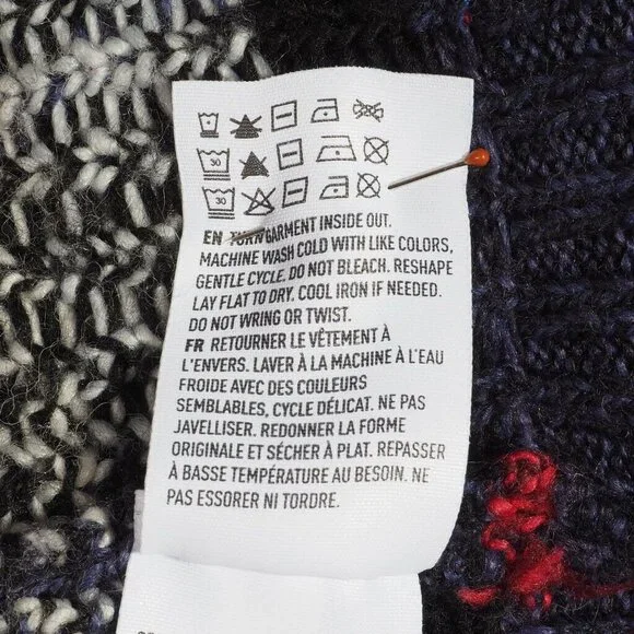 American Eagle Sweater Women XL Aztec Scoop Neck Pullover Long Sleeve - Picture 8 of 10